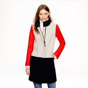 JCrew Colorblock Wool Peacoat Size 2